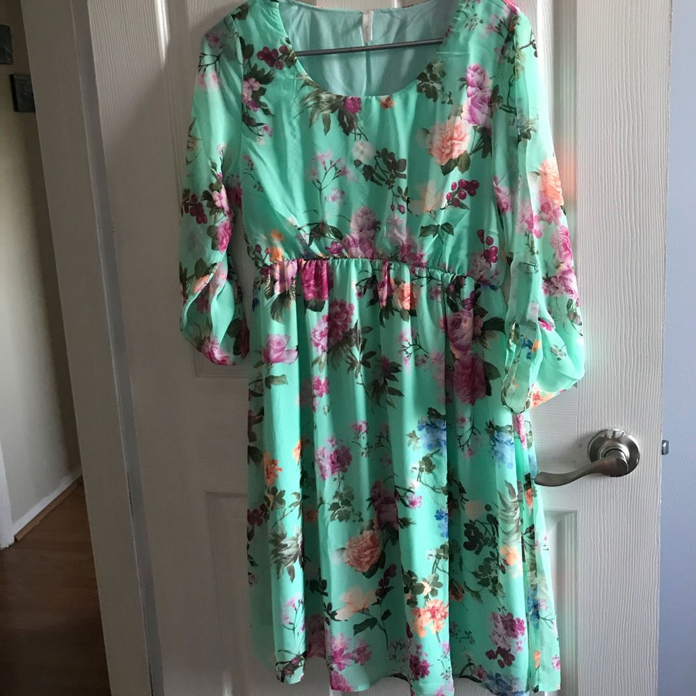 Pink blush maternity dress